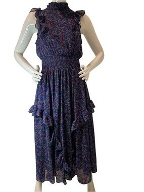 chinese dress ladies Embellished Bandeau Ruffle Maxi Dress in Plum - 6